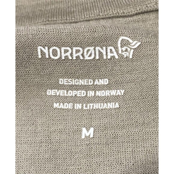 Norrøna Femund PureUll 180 Wool Zip Neck Top M Winter Twig Baselayer Flaws - Picture 6 of 16